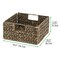 mDesign Woven Hyacinth Home Storage Basket for Cube Furniture, 4 Pack